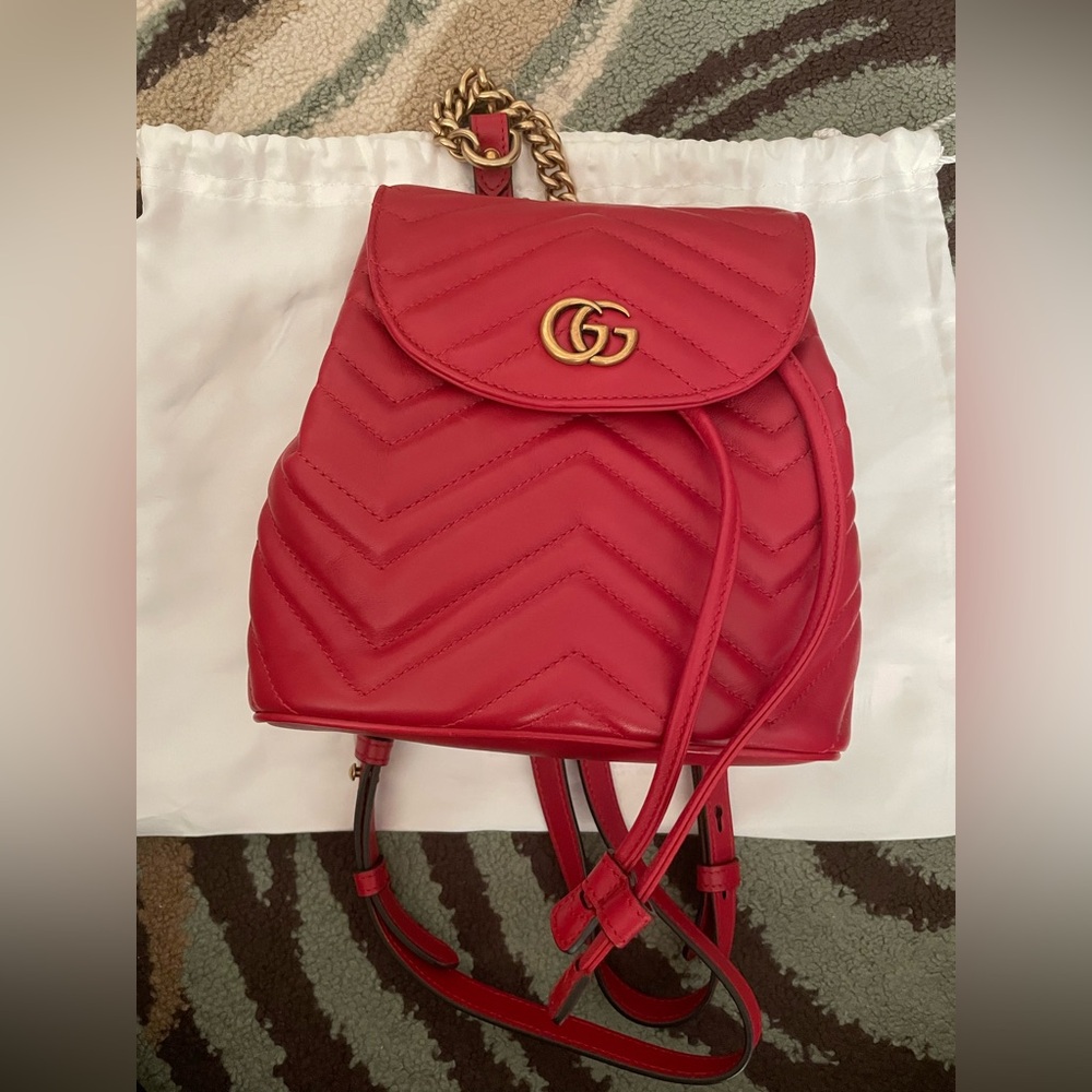 Gucci Marmont Double G Small Backpack